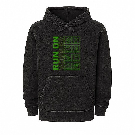 Vegetables Mineral Wash Hoodies, Runs On Veggies Names Vegetable