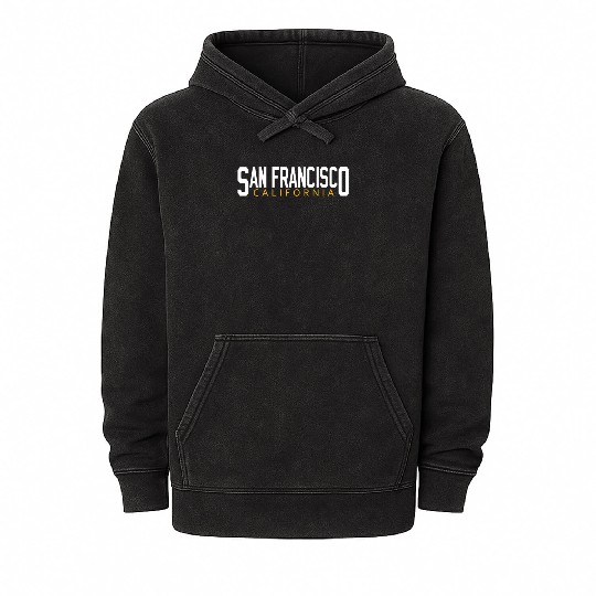 san francisco california Mineral Wash Hoodies