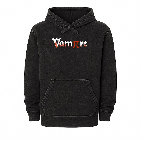 Vampire Funny Halloween PI Day Joke Costume Math Mineral Wash Hoodies
