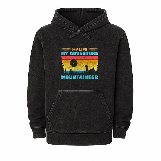 Mountaineering Nature Summit Mountains Mineral Wash Hoodies