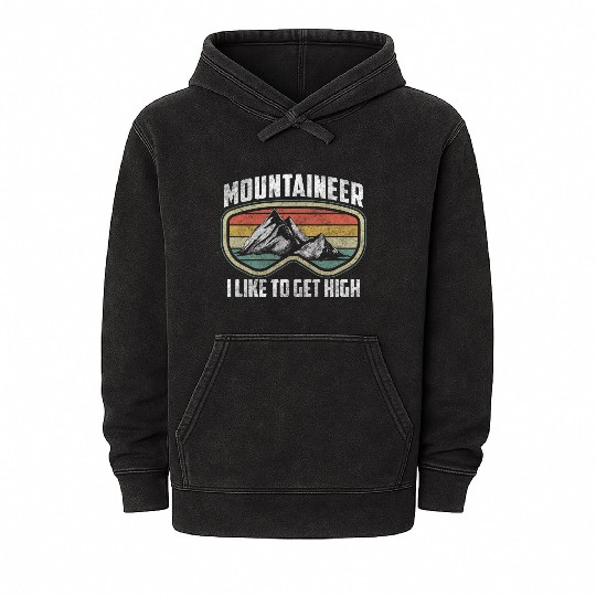 Mountains The Alps Mountaineering Hobby Mineral Wash Hoodies