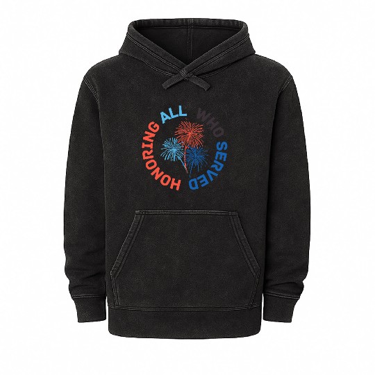 Thank You Veterans l Veterans Day Gift Idea Mineral Wash Hoodies