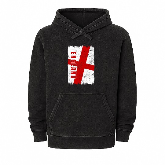 England flag Mineral Wash Hoodies