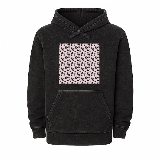 Cheetah Animal Print Pink Pattern Mineral Wash Hoodies
