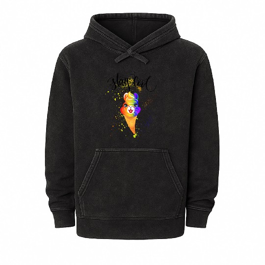 Alpaca LGBT Stay Cool Ice Rainbow Mineral Wash Hoodies