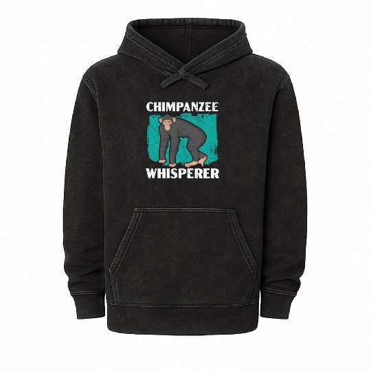 Chimpanzee Whisperer Monkey Animal Zookeeper Mineral Wash Hoodies