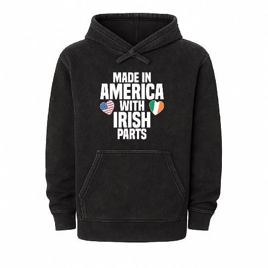 MADE IN AMERICA WITH IRISH PARTS Mineral Wash Hoodies