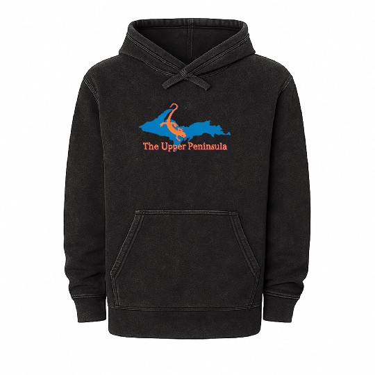 Upper Peninsula Newt Mineral Wash Hoodies