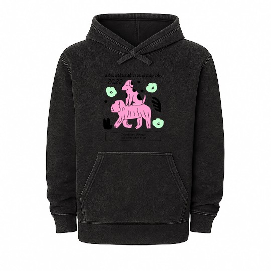 International Friendship Day 2022 Mineral Wash Hoodies