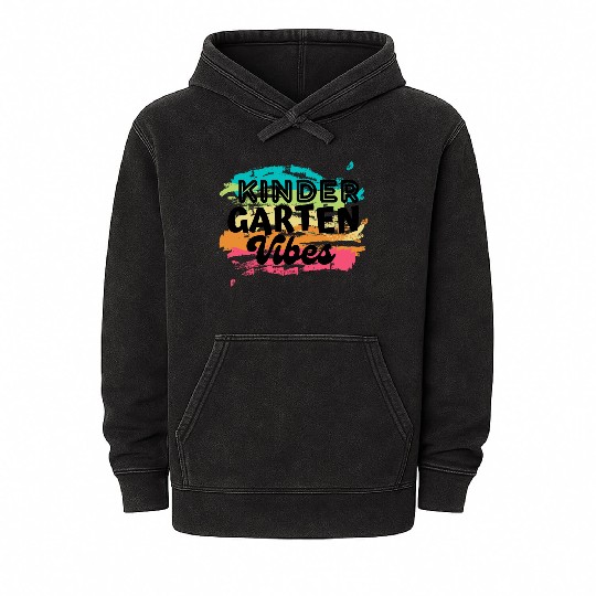 Kindergarten Vibes (Bright) Mineral Wash Hoodies