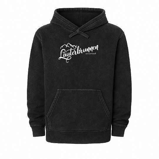 Love Lauterbrunnen Switzerland Alps Mineral Wash Hoodies