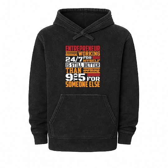 Entrepreneur Minded Business Lifestyle Gifts Idea Mineral Wash Hoodies