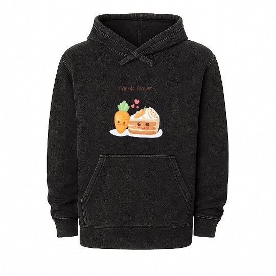 Friends Forever Carrot & Cake Mineral Wash Hoodies
