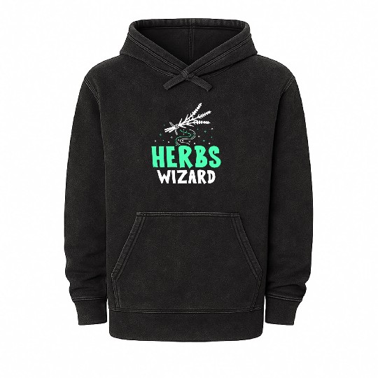 Herbs Wizard Herbalist Herb Herbalism Gardening Mineral Wash Hoodies