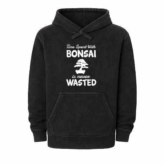 Bonsai Funny Quote Bonsai-tree Japanese Planting Mineral Wash Hoodies