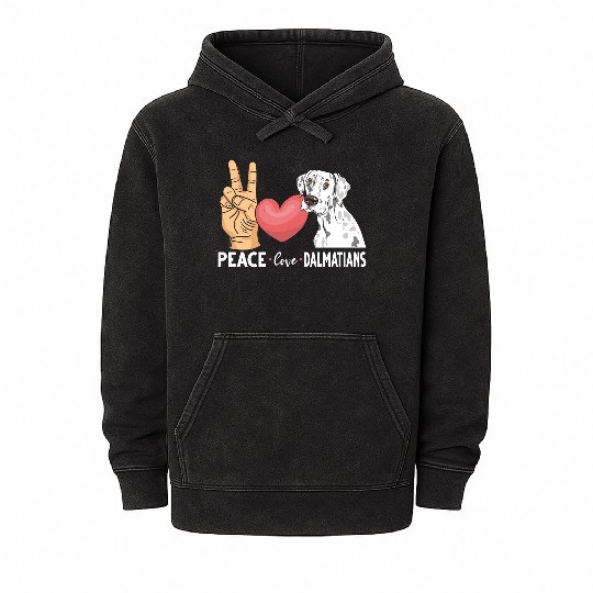 Cute Dalmatian Dog Lover Mineral Wash Hoodies