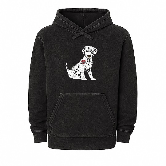 Spot Squad Dalmatian Owner Dog Lover Mothers Day Mineral Wash Hoodies