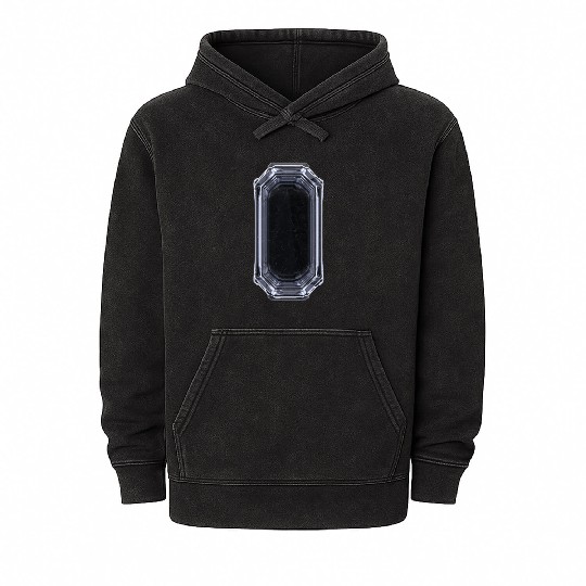 Mysterious Crystal - Black & White Mineral Wash Hoodies