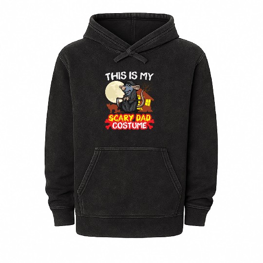This Is My Scary Dad Costume Funny Halloween Mineral Wash Hoodies