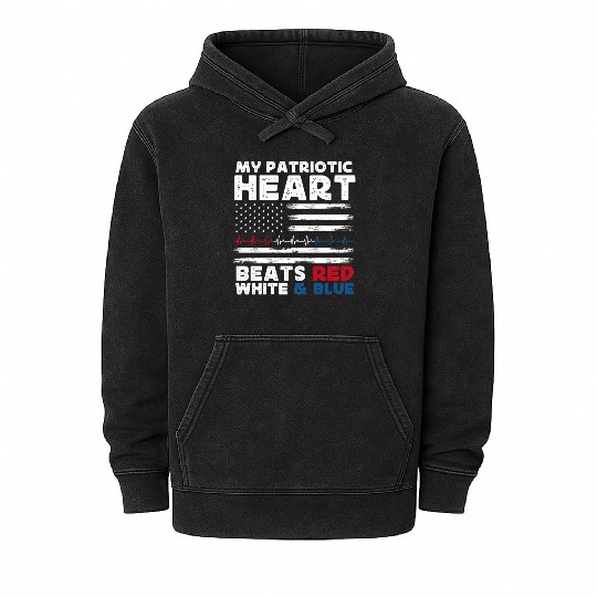 US Patriotic Quotes, Patriot, Patriots Mineral Wash Hoodies