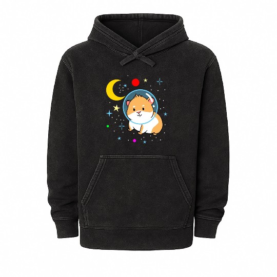 Space Guinea Pig for Guinea Pig Lover Mineral Wash Hoodies