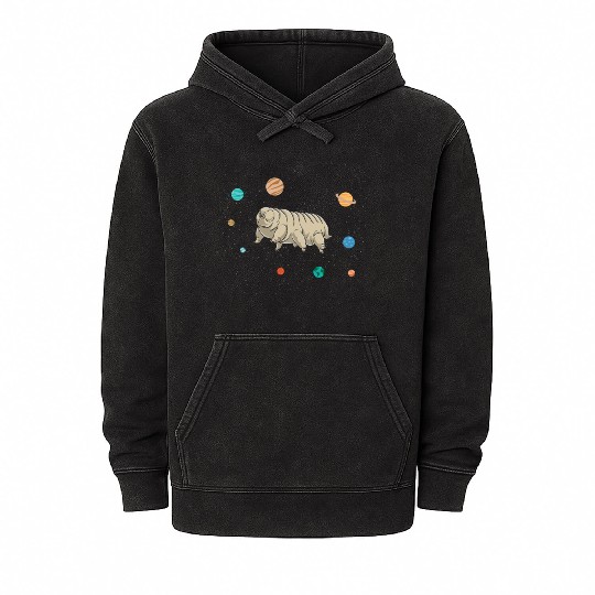 Tardigrade in Space for Tardigrade Lover Posters Mineral Wash Hoodies
