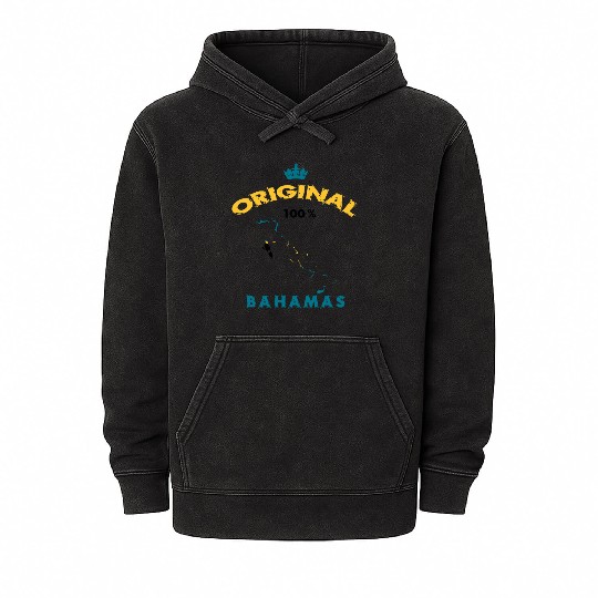 Bahamas original 100% flags design Mineral Wash Hoodies