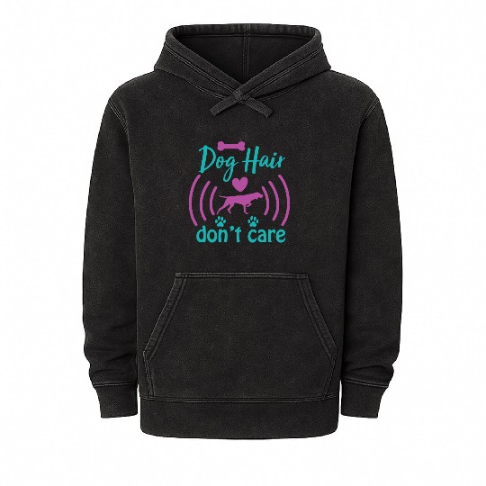 dog hair don't care Mineral Wash Hoodies
