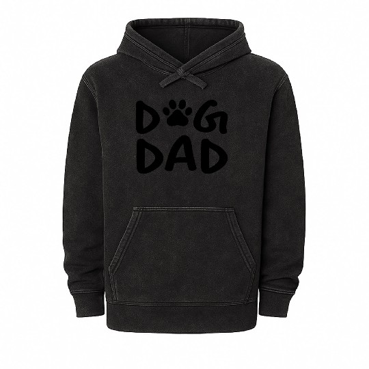 dog dad Mineral Wash Hoodies