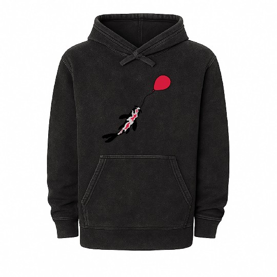 balloon koi fish nishikigoi Mineral Wash Hoodies