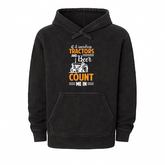 Harvester Agriculture Diesel Mineral Wash Hoodies