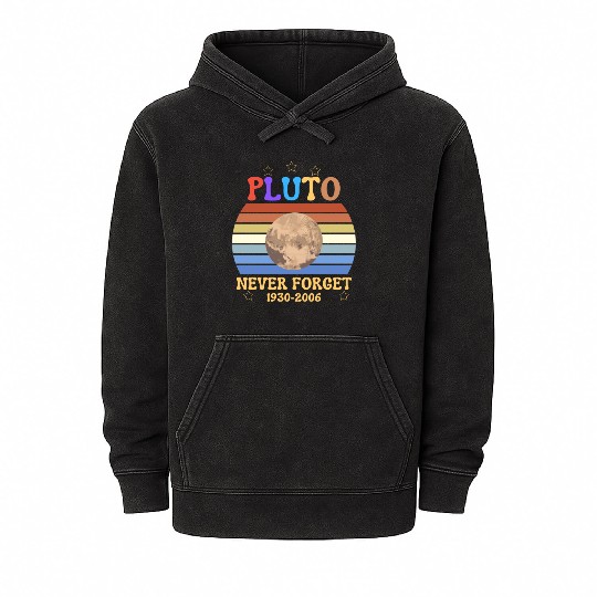 pluto never Forget light Mineral Wash Hoodies