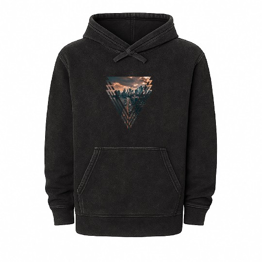 Manhattan in Triangle Mineral Wash Hoodies