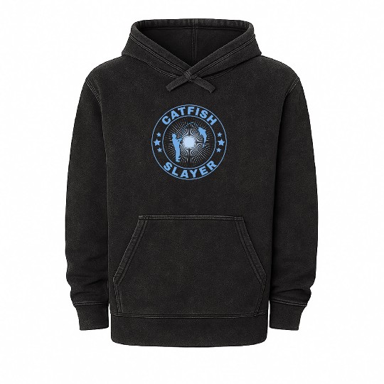 Catfish Slayer - Wels Catfish Hunter Mineral Wash Hoodies