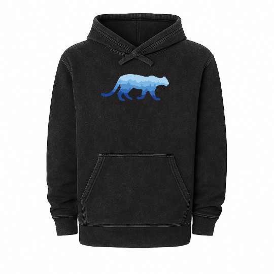 Mountain Lion and Mountain Biker Mineral Wash Hoodies