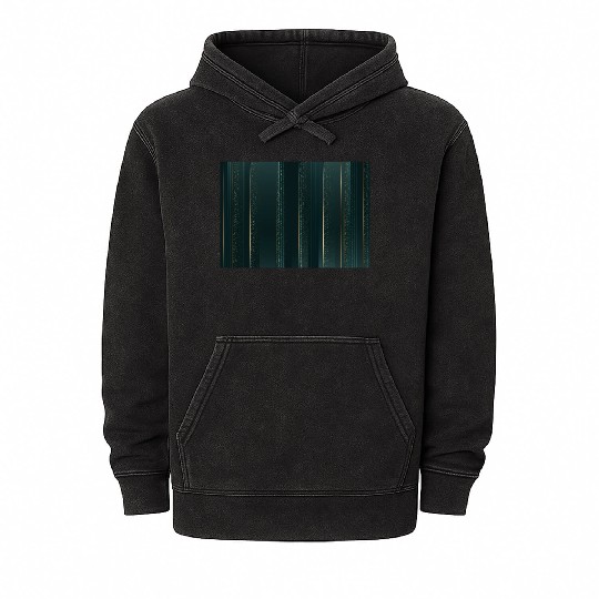 Luxury Green Gold Glitter Stripes Mineral Wash Hoodies