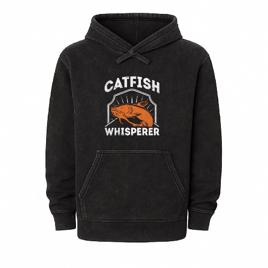 Catfish Whisperer - Wels Catfish Hunter Mineral Wash Hoodies