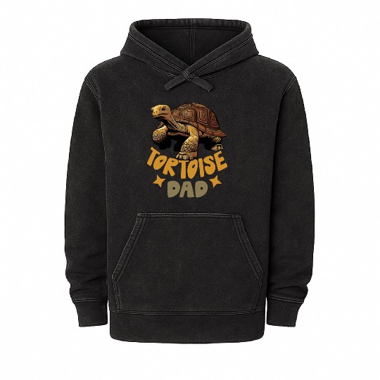 Sulcata African Spurred Tortoise Dad Gift Mineral Wash Hoodies