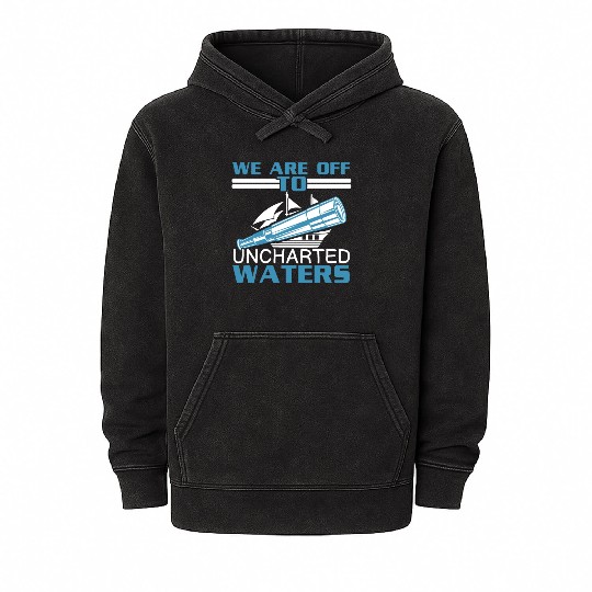We Are Off To Uncharted Charts Columbus Day Mineral Wash Hoodies