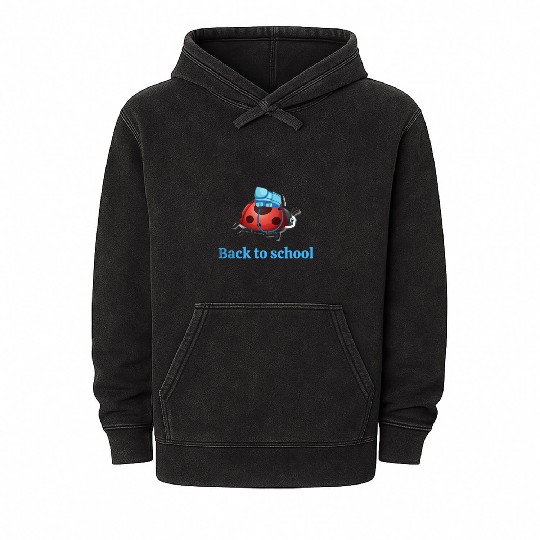 Ladybug back to school Mineral Wash Hoodies