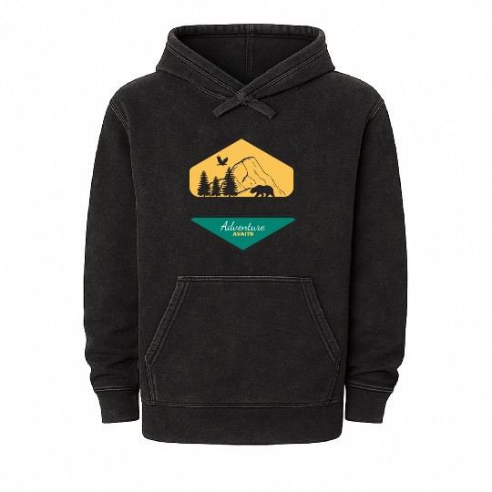 Wild nature Adventure Mineral Wash Hoodies