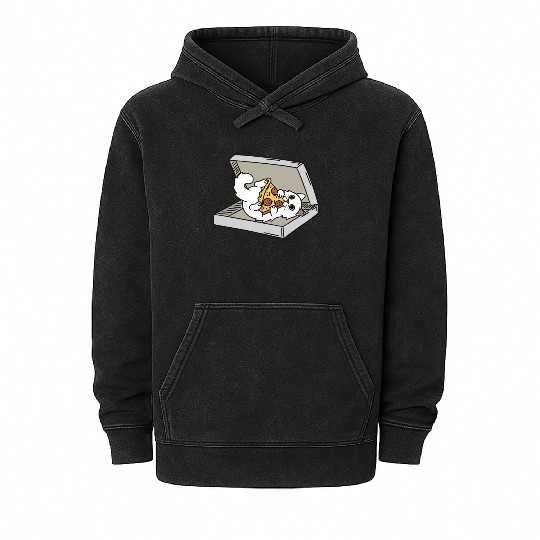 Persian Cat Pizza Lover Mineral Wash Hoodies