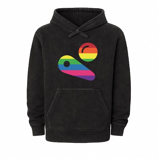 Pinball LGBT Player Mineral Wash Hoodies