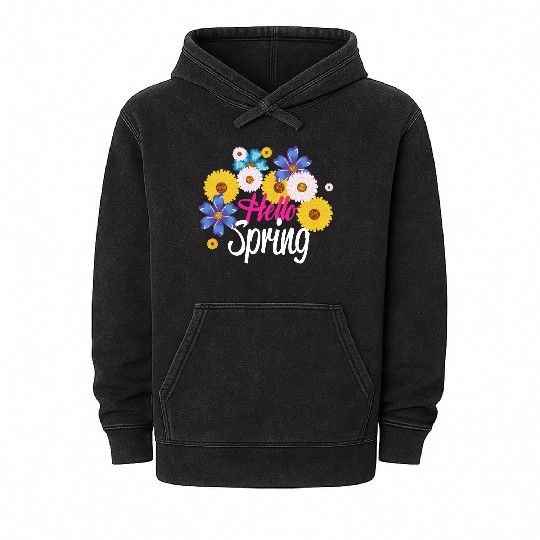 hello /spring Mineral Wash Hoodies