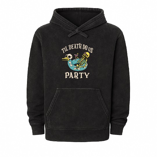 Til Death Do Us Party Bridal Bachelorette Matching Mineral Wash Hoodies