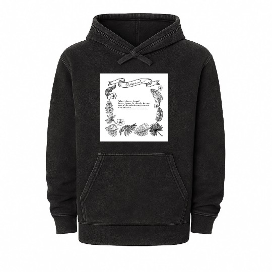 frame made silhouettes tropical elements tropical Mineral Wash Hoodies