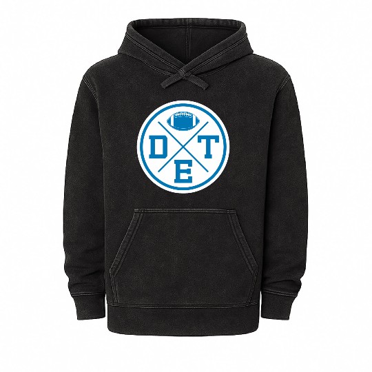 Detroit Football Vintage Michigan Retro Lion Mineral Wash Hoodies
