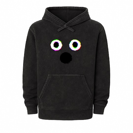 Glitch Ghost Face Mineral Wash Hoodies