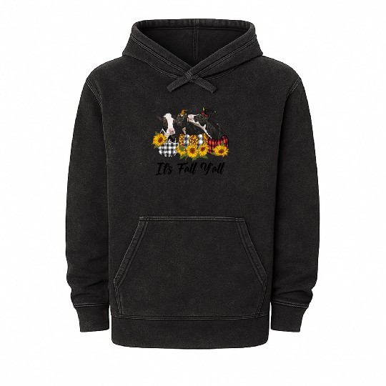 It's Fall Y'all Cows and Pumpkins Sunflower Mineral Wash Hoodies
