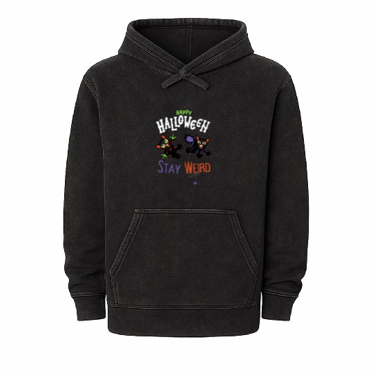 Stay Weird (Halloween) Mineral Wash Hoodies